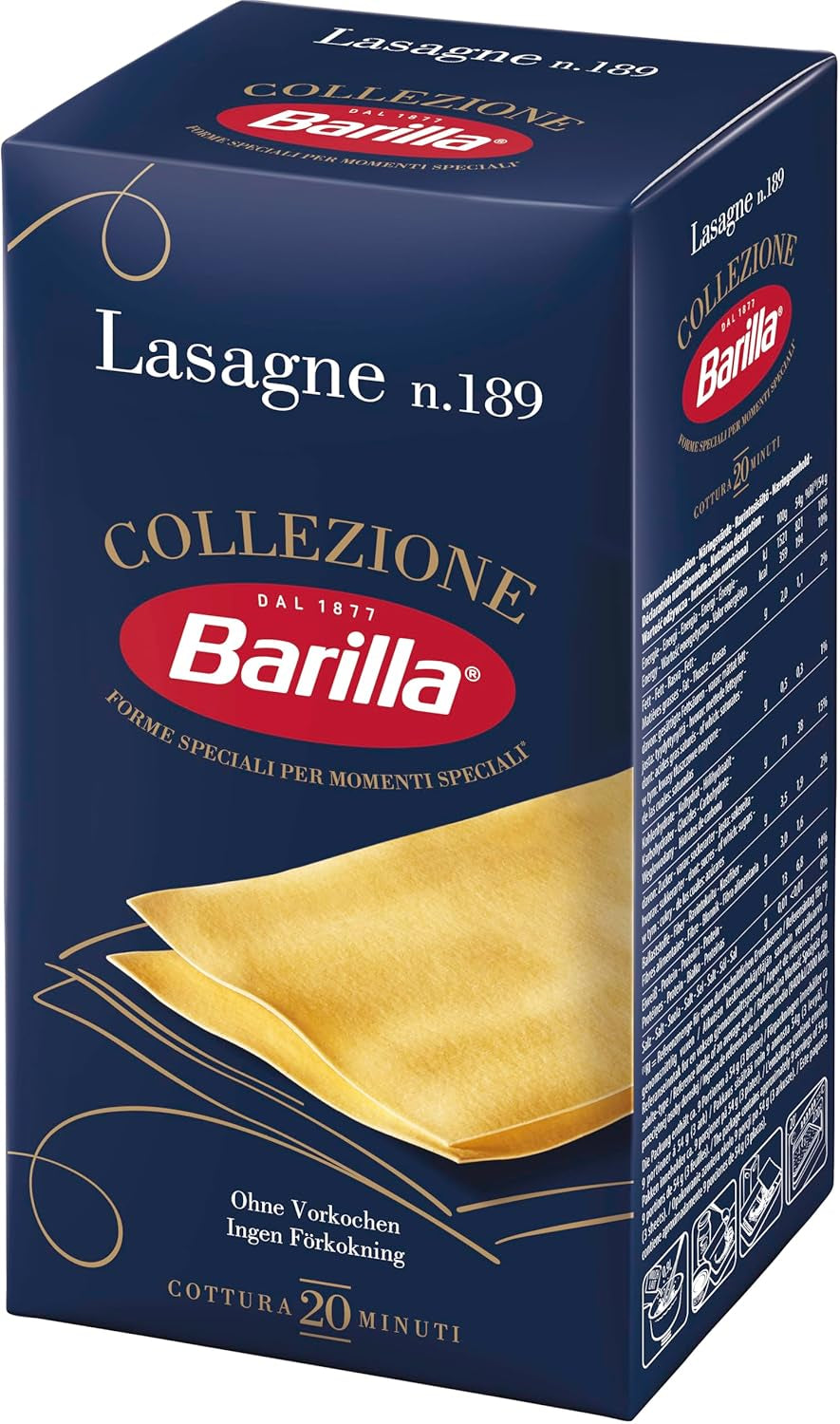 Barilla Collezione Lasagne Makaron z pszenicy durum, zawsze al dente, 500g