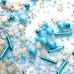 Streusel Glück, Mix Sprinkles Snowflakes, Blue White, 90 gramów Sprinkles Naty Shop