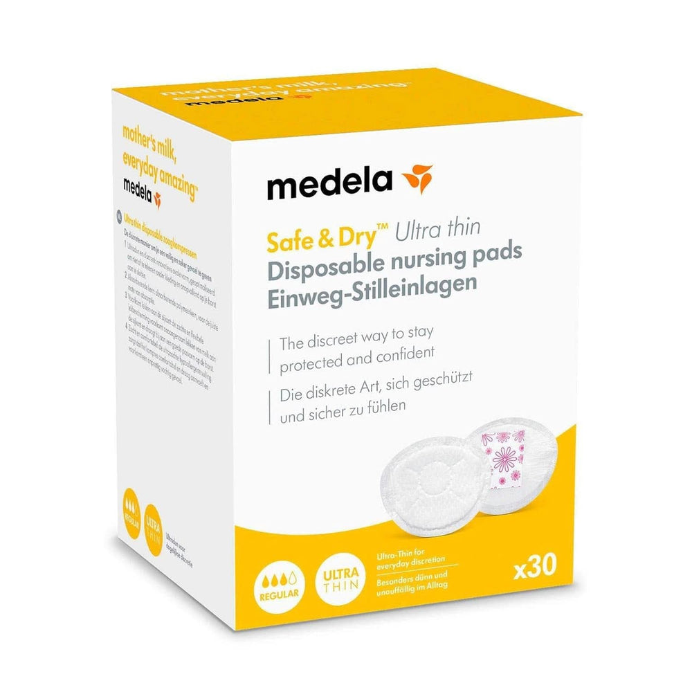 MEDELA Safe & Dry Einweg-Stilleinlagen, Ultradünn, Einzeln Verpackt, 30 Stück Akcesoria Żywność i karmienie piersią Sklep Bebe Naty