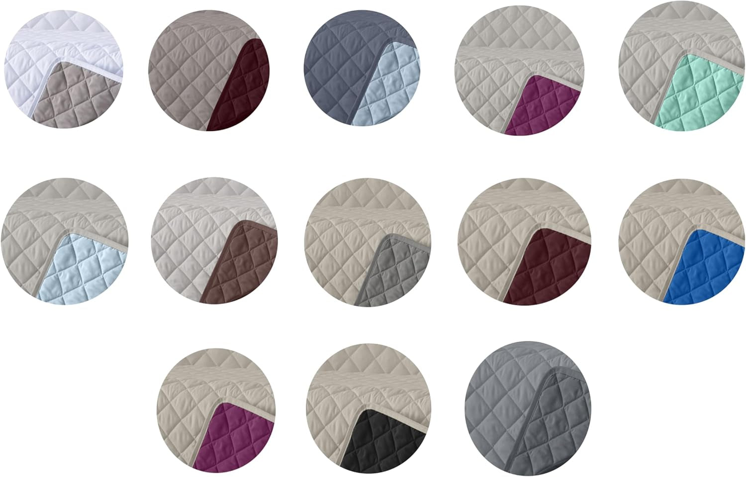 Estoralis | AVA | Cuvertură Boutique Reversibilă | Pentru Toate Anotimpurile | Culoare - Alb/Taupe | Pentru Pat 180 Cm. (270 X 270 Cm. Ancho X Alto) | Cuvertură cu matlasare Plapumi si pilote Naty Shop