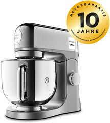 Kenwood Kmix Editions KMX760CH Küchenmaschine, 5 L Edelstahl Schüssel, Safe-Use-Sicherheitssystem, Metallgehäuse, 1000 Watt, Inkl. 3-zestaw cukierniczy Teiligem Und Spritzschutz, Chrom Matka i Dziecko Naty Shop