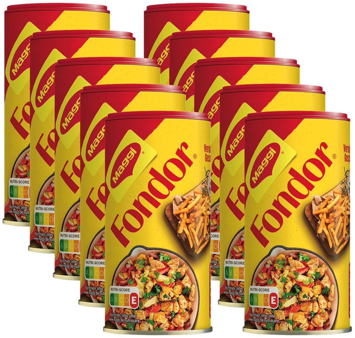 MAGGI Fondor Przyprawa do warzyw, mięsa lub ryb, Przyprawa do zup lub sałatek, opakowanie 10 szt. (10 x 200g)