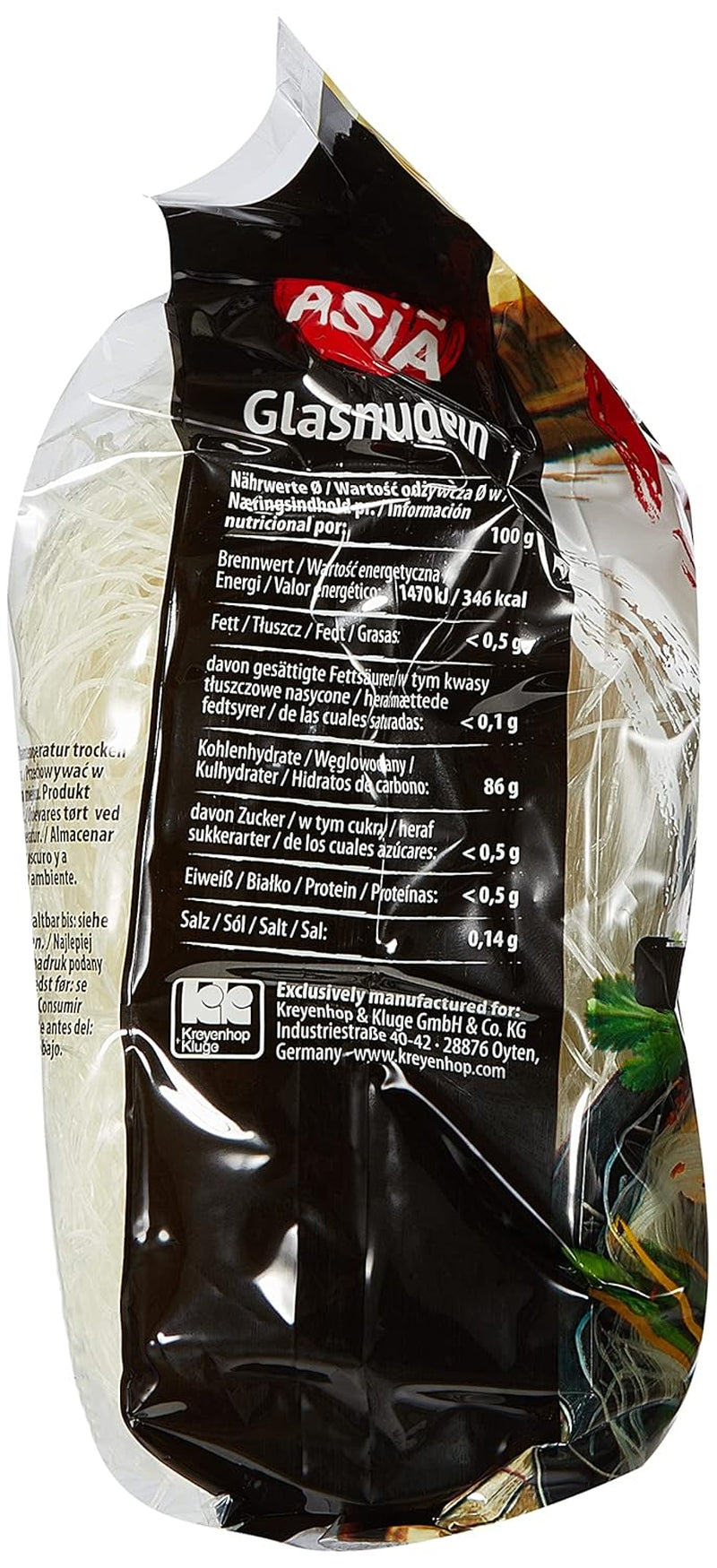 BONASIA Makaron Szklany, Długi, Opakowanie 15 szt. (15 x 100g)