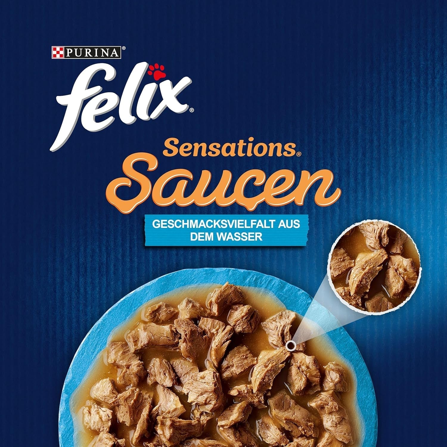 FELIX Sensations Sauces Hrană umedă pentru pisici, Fish Variety Mix, pachet de 6 (6 X 12 pungi a 85G)