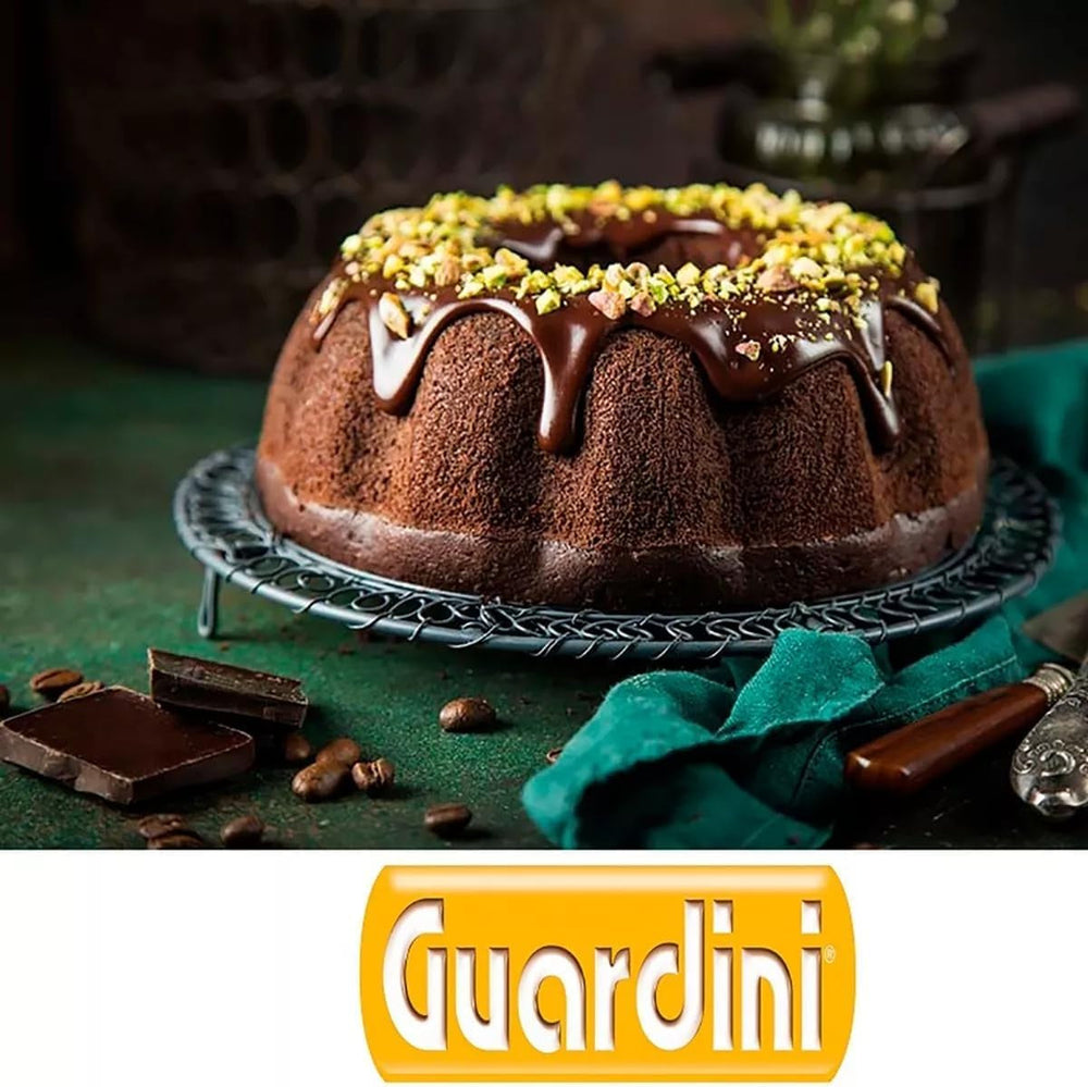 Rossana, Forma do budyniu z rożkiem 23 cm, powłoka nieprzywierająca, kolor czerwono-szary, stal nierdzewna Formy i blachy do pieczenia Naty Shop