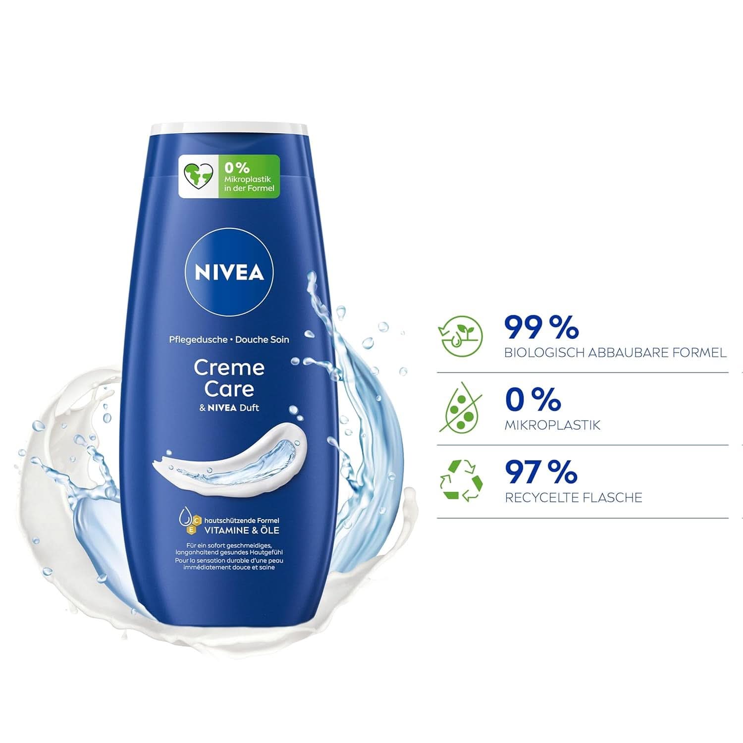 NIVEA Creme Care, żel pod prysznic z witaminami i olejkami eterycznymi, 250 ml Prysznic i kąpiel Naty Shop