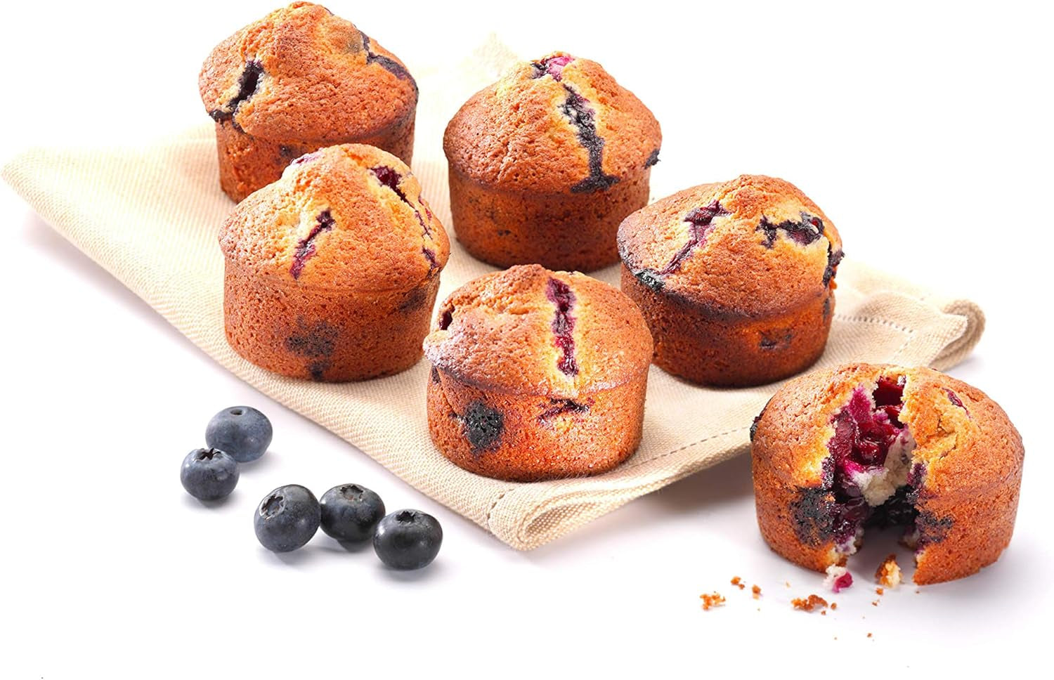 Pyrex BANDEJA 6 MAGDALENAS ASYMETRIA PX Muffinförmchen, Metall, Bunt, 6 Magdalena Formy i blachy do pieczenia Naty Shop