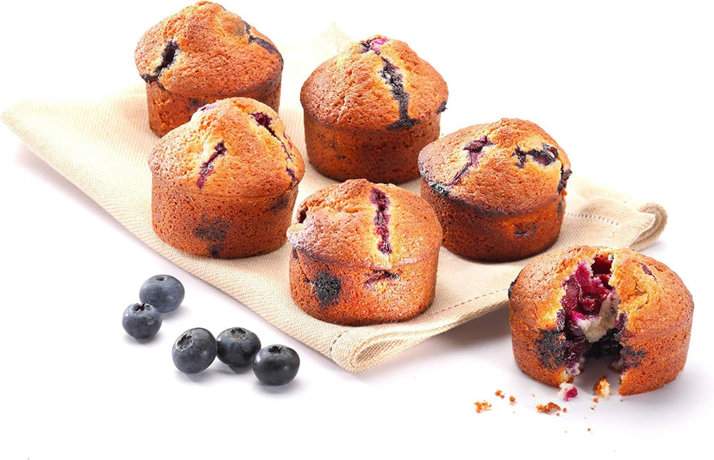 Pyrex BANDEJA 6 MAGDALENAS ASYMETRIA PX Muffinförmchen, Metall, Bunt, 6 Magdalena Formy i blachy do pieczenia Naty Shop