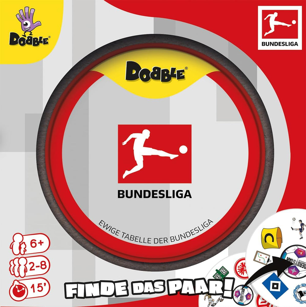 Dobble Bundesliga, gra rodzinna, gra karciana, 2-8 graczy, wiek 6+, 15 minut, język niemiecki