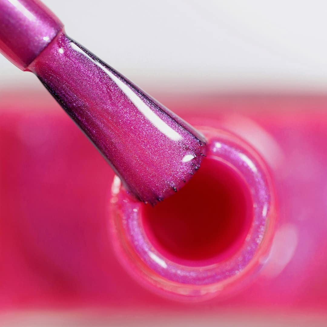 Lakier HYBRYDOWY alessandro Pink Melon - żywy odcień różu z drobnymi drobinkami brokatu - Perfekcyjne paznokcie w zaledwie 3 krokach, bez diody LED - trwałość aż do 10 dni! 8ml