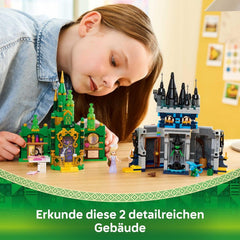 LEGO Wicked Emerald City & Kiamo Ko Castle - Kreatives Spielzeug mit Elphaba & Glinda Minifiguren sowie EIN AFFE & Zubehör - Kinder Geschenk für Mädchen, Jungen & Filmfans ab 9 Jahren - 75689