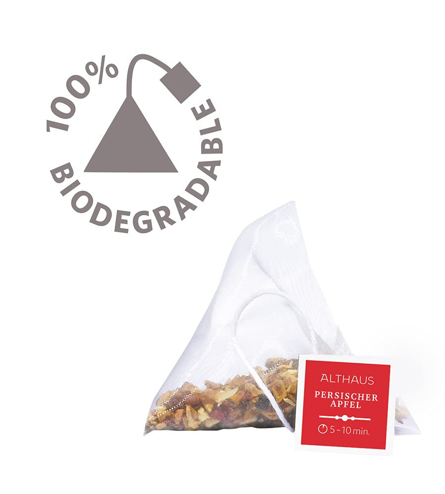 Ceai Althaus MĂR PERSAN ⋅ Ceai de fructe în pliculețe piramidale PYRA PACK ⋅ Ceai de fructe aromatizat cu aromă de mere ⋅ 15 X 2,75G