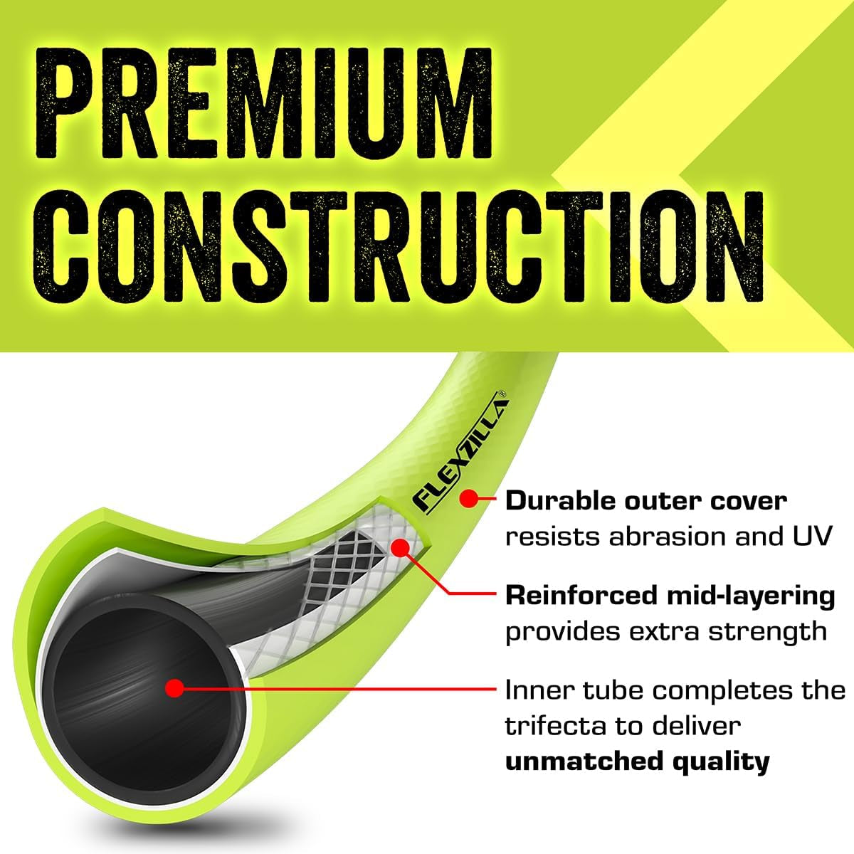 Furtun de grădină ZillaGreen 5/8" (țoli) x 100' (picioare)