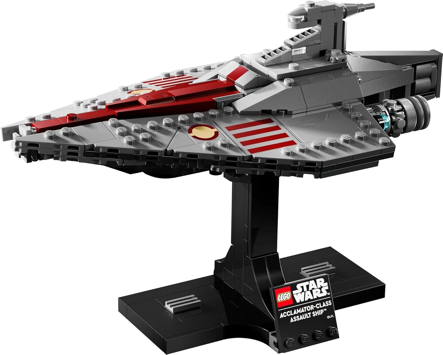 LEGO Star Wars 75404 Statek szturmowy klasy Acclamator z Ataku klonów — statek kosmiczny do kolekcjonowania, budowania i wystawiania — zestaw do budowania fantasy — prezent dla dorosłych i nastoletnich fanów Zestawy do budowania Besuche den LEGO-Store