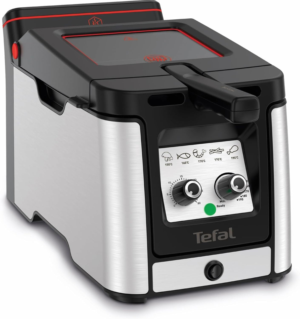 Frytownica Tefal FR600D Clear Duo, smażenie z mniejszą ilością dymu i zapachów, pojemność 1,2 kg, termostat, timer, duże okienko bez mgły Sprzęt AGD Naty Shop Clear Duo