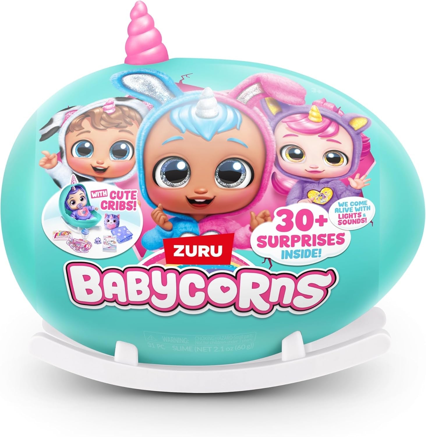 Babycorns Serie 1 von ZURU Magic Babypuppe Katze (Poppy) z akcesoriami, niespodzianka Unboxing-Spielzeug für Kinder, Mädchen