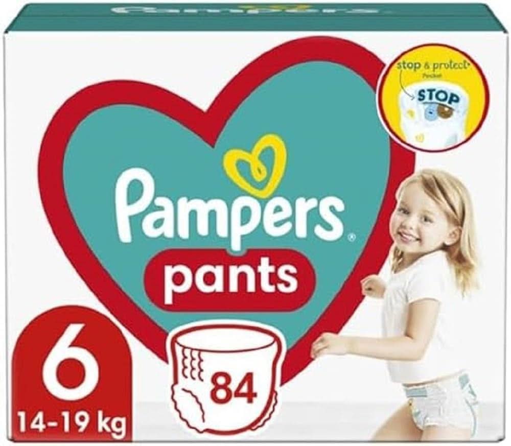 Pampers (wersja klasyczna), spodnie chłopiec/dziewczynka 6, 84 szt. Matka i Dziecko Naty Shop