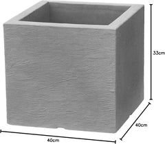 Ghiveci Dehner Palermo, aprox. 40 x 40 x 33 cm, plastic, gri