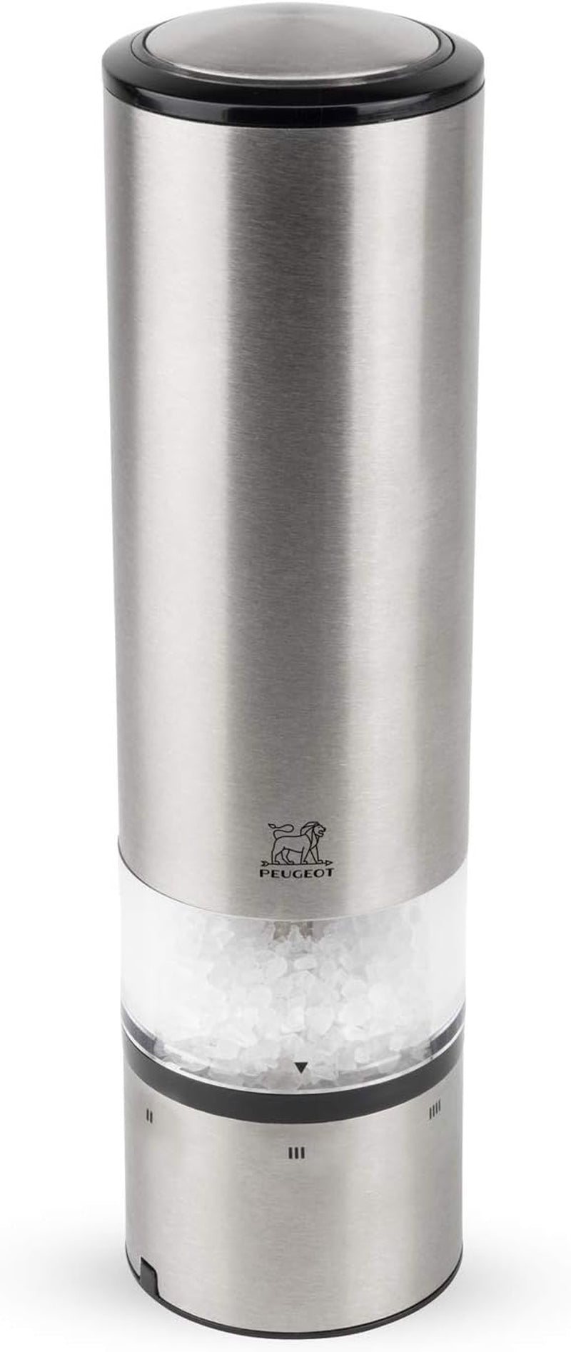 Zestaw elektryczny młynek do pieprzu i soli PEUGEOT Elis Sense, wysokość: 20 cm, stal nierdzewna, srebro Młynki i krajalnice Naty Shop Salzmühle