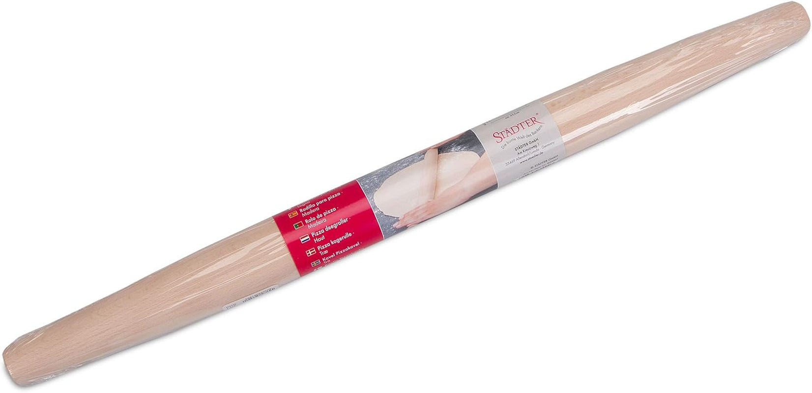 Städter Pizzarolle aus Buchenholz mit einem Durchmesser von 3,3 cm - Länge 45,5 cm - idealny do wałkowania ciasta