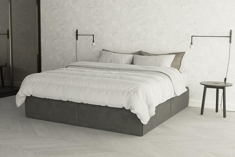 Lenjerie de pat italiană Prestige White Winter Quilt, 100% microfibră, dublă, 250X200Cm Plapumi si pilote Naty Shop