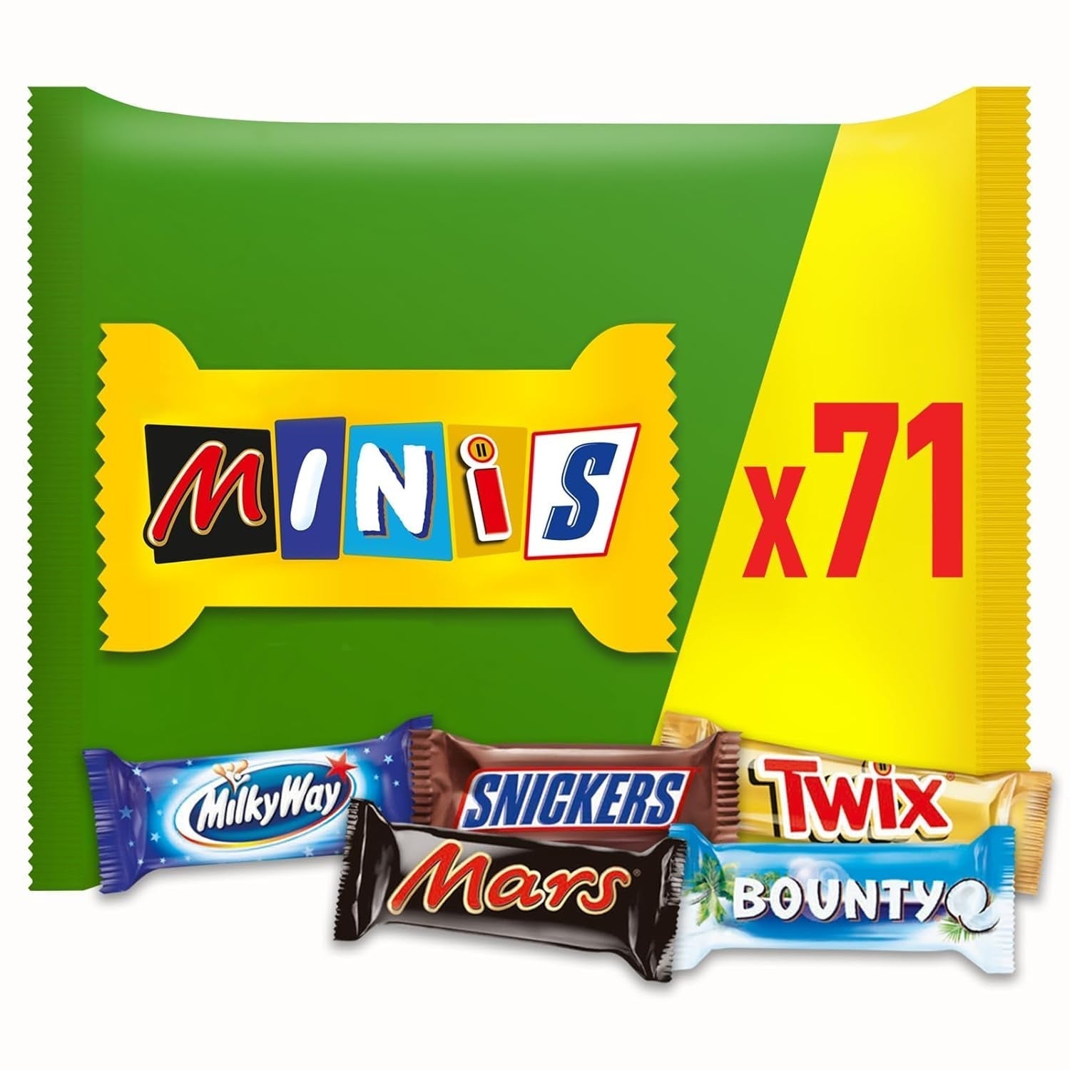 Packet Mix, Mars, Snickers, Bounty, Twix, Milky Way i inne Naty Shop Czekoladowe Cukierki 1,42 Kg Czekolada