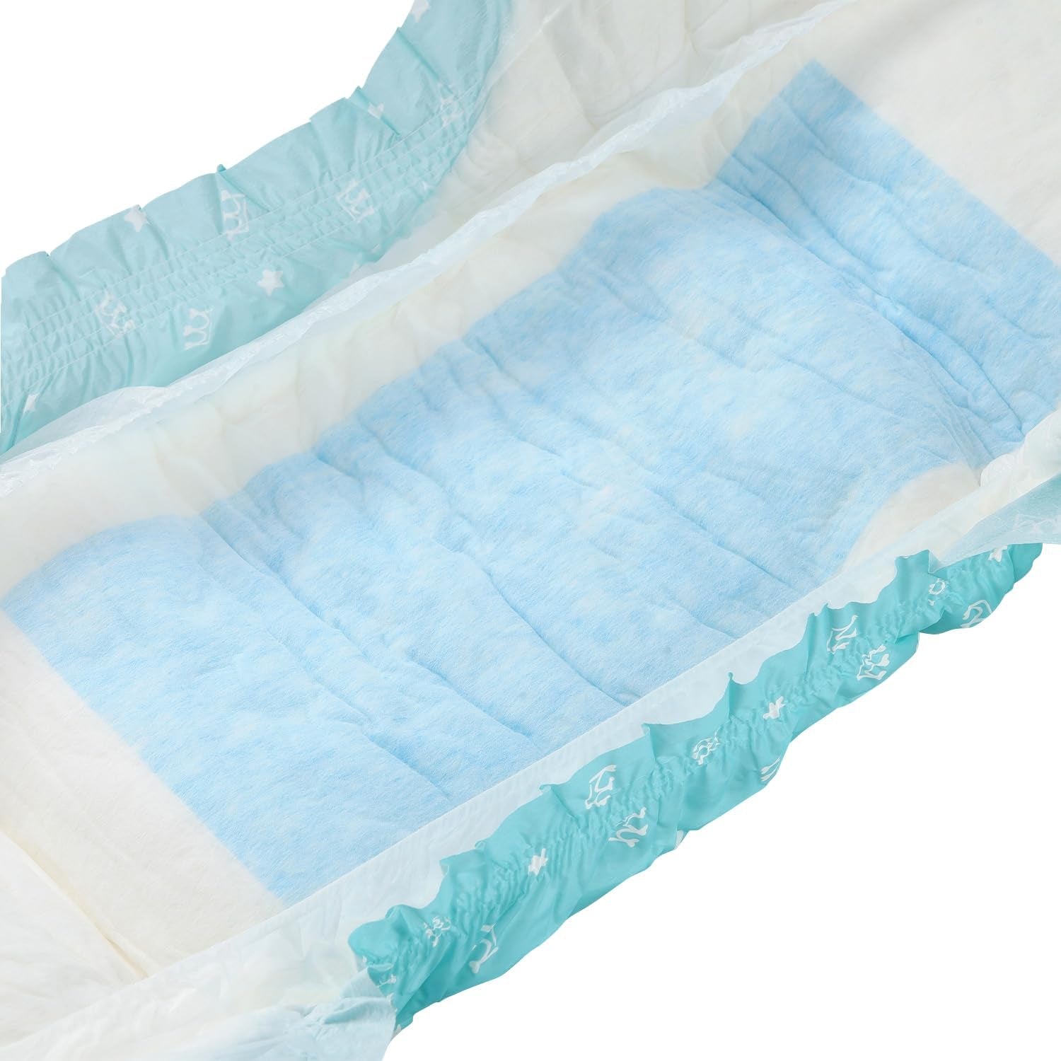 CutiePlusU pieluchy dla dorosłych 2 szt. Jednorazowe majtki na nietrzymanie moczu z klapkami dla kobiet i mężczyzn o maksymalnej chłonności przez noc - Mały Książę (średni 71-96 cm)