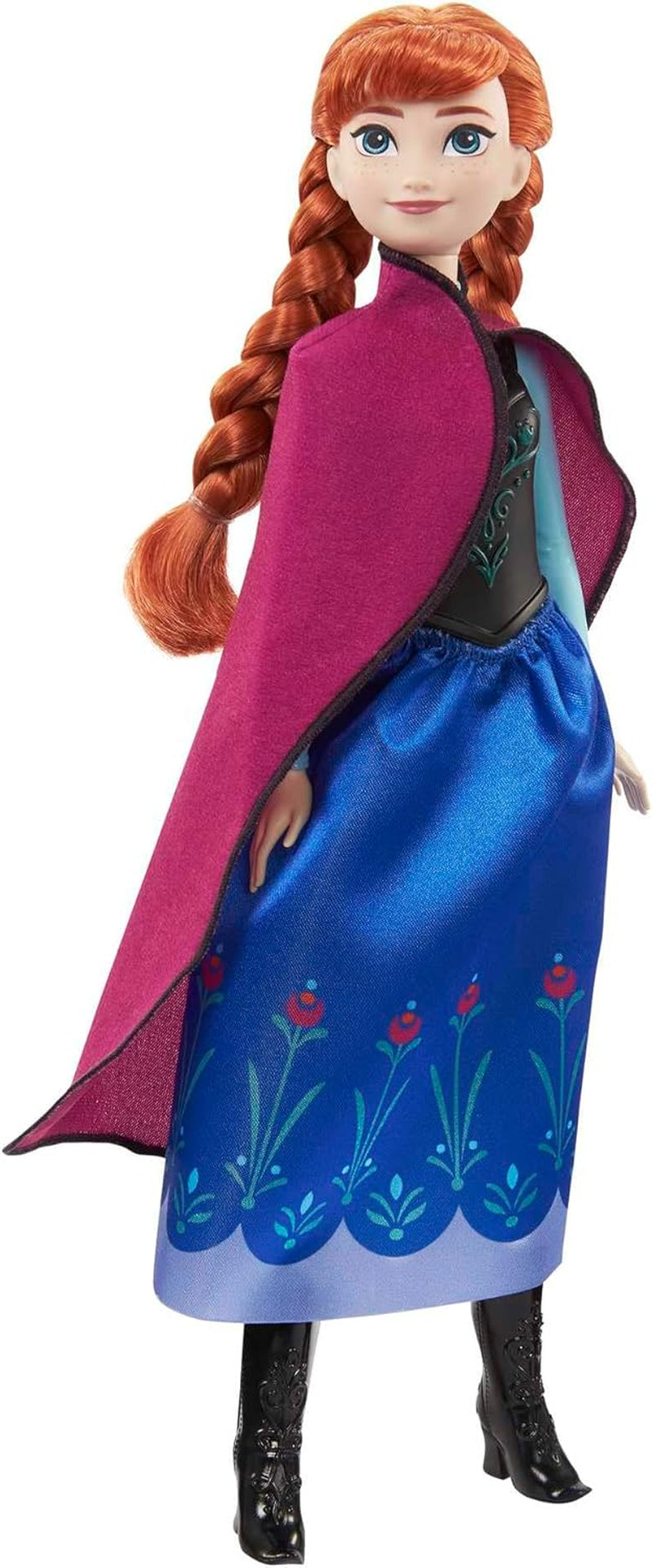 Lalka Mattel Disney Princess Anna, lalka Królowej Lodu, czesane włosy, telefon komórkowy, w kombinezonie podróżnym, odpinana peleryna, prezenty Disneya, zabawka 3-letnia, lalki HLW49 Naty Shop