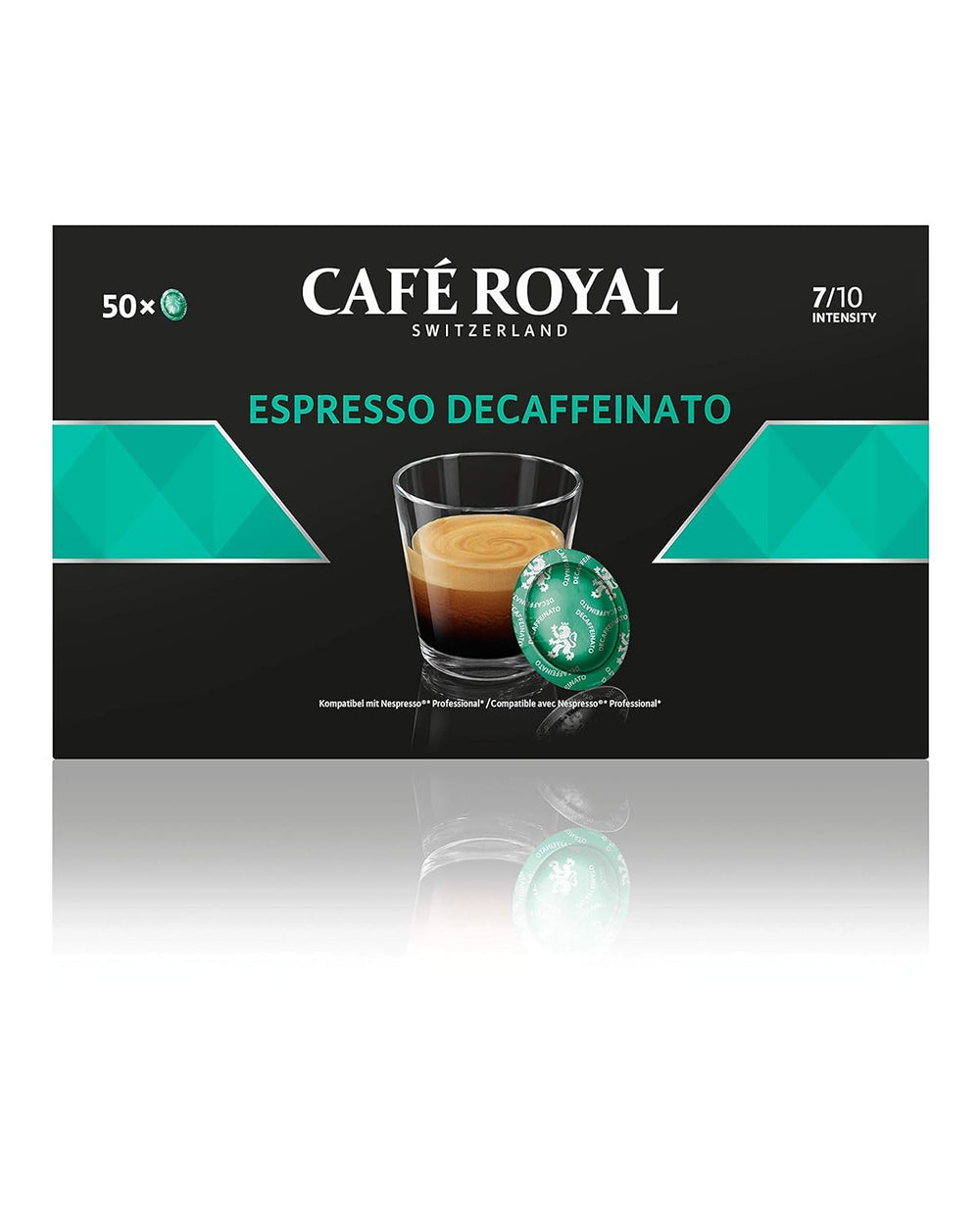 Espresso Forte 50 Pads für professional Nespresso Maschine - 7/10 Intensität - UTZ-zertifiziert & Espresso Decaffeinato 50 Pads für professional Nespresso Maschine - 7/10 Intensität