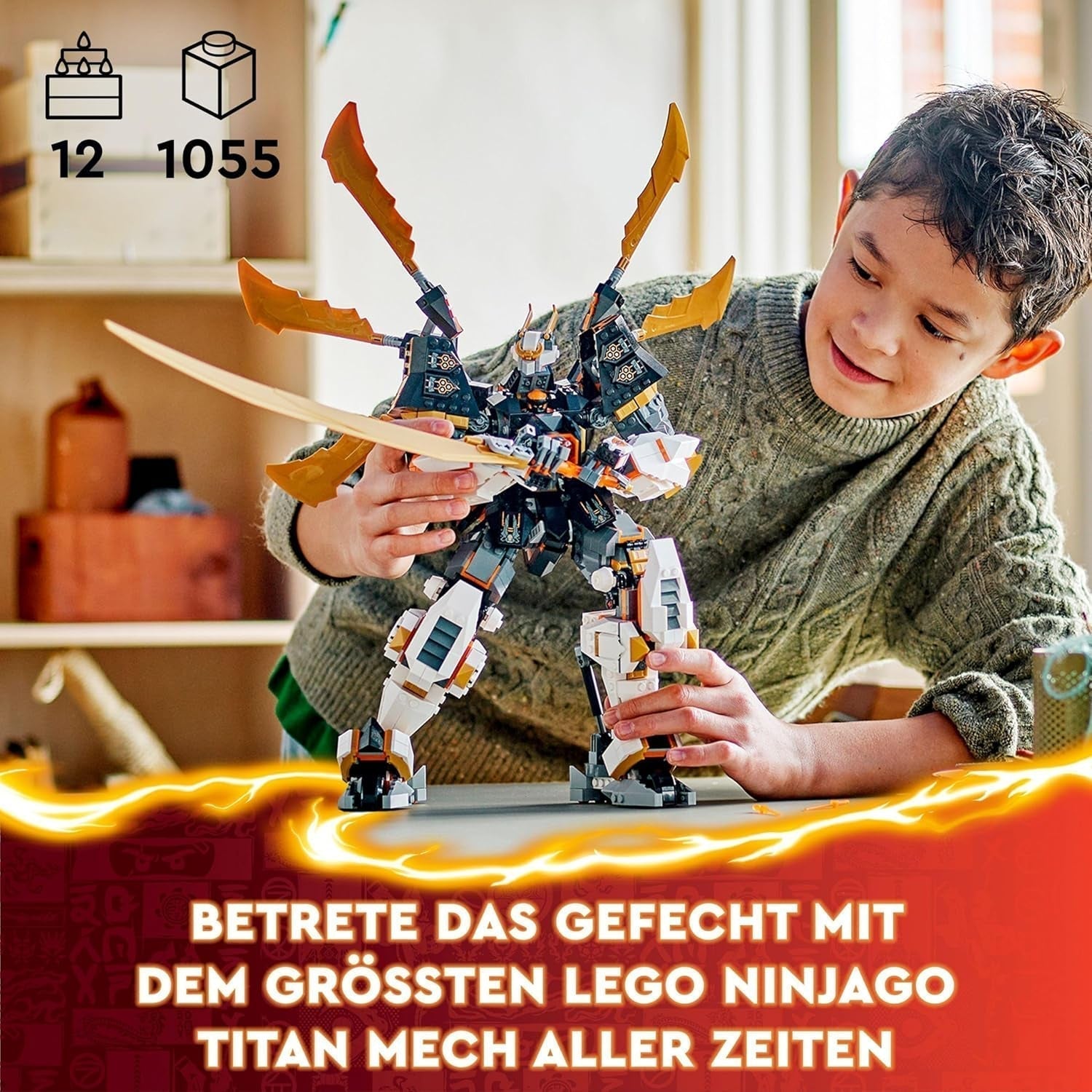 LEGO NINJAGO Przygodowa zabawka Tytana-Smoczego Mecha Cole'a dla dzieci Zestaw Ninja z 1 minifigurką Prezent urodzinowy dla chłopców i dziewcząt Zestaw fantasy dla 12 lat 71821 Zestawy do budowania Szukaj sklepu LEGO
