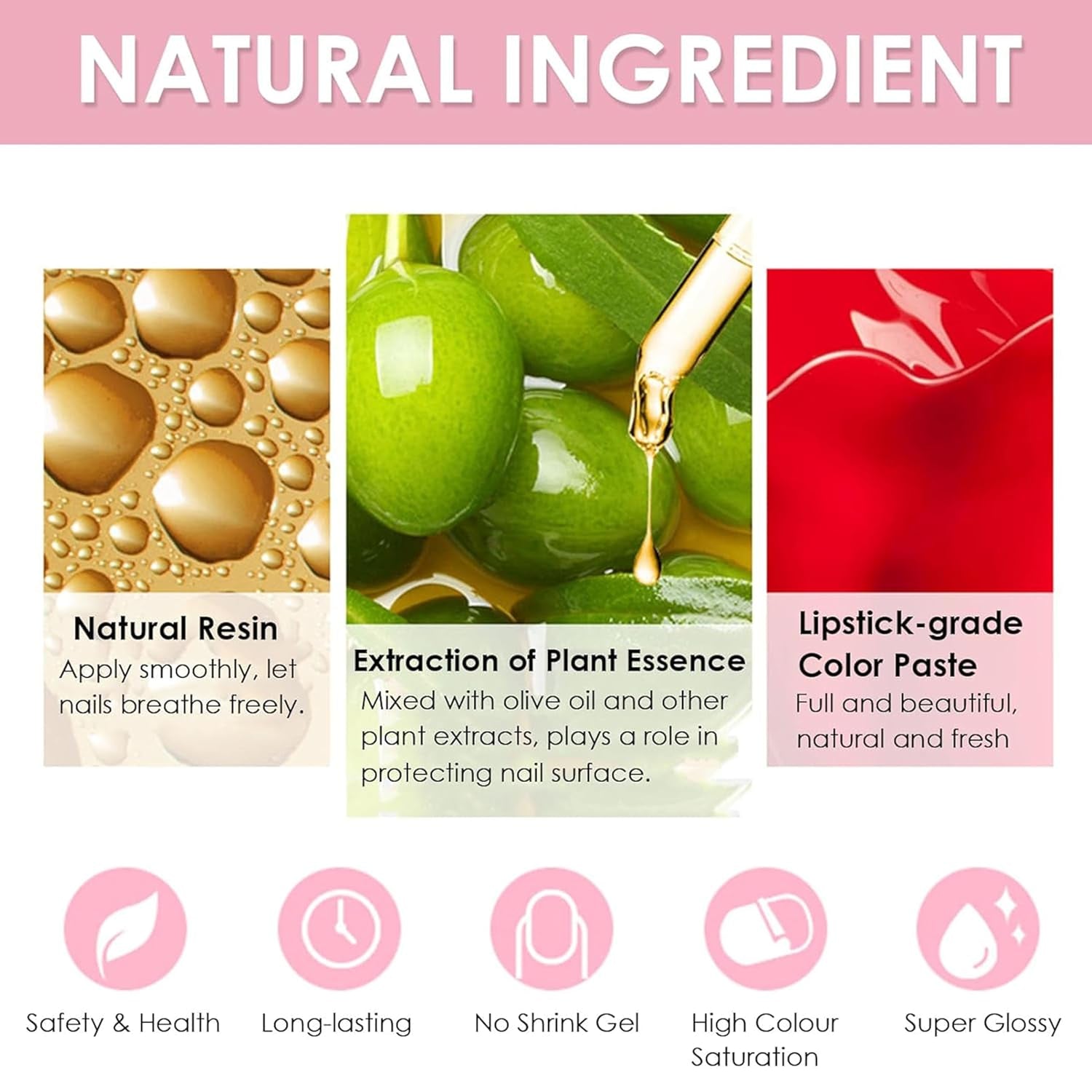 6-częściowy zestaw lakierów do paznokci – szybkoschnący, długotrwały, jasnoczerwony lakier do paznokci – nietoksyczny lakier do paznokci na bazie wody do salonów DIY Manicure Prezent (kolor A)