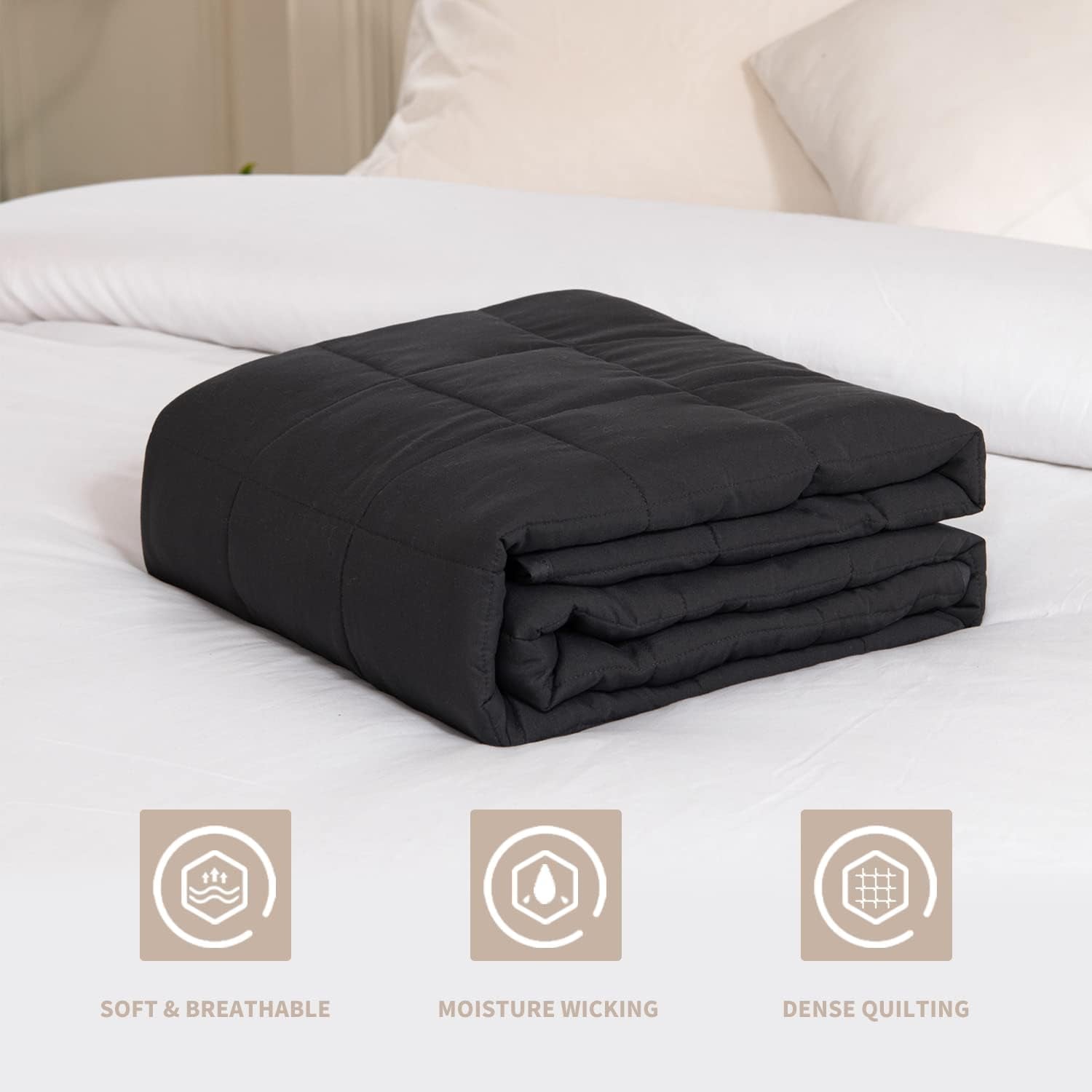 Koc obciążeniowy 150X200Cm 8Kg Koc relaksacyjny dla dorosłych poprawiający jakość snu Szary koc obciążany Good Nite Łóżka i koce