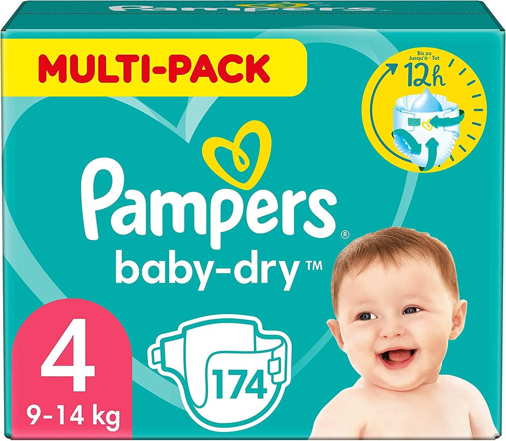 Pieluchy Pampers Baby-Dry Rozmiar 5, 174 pieluszki, 11 kg - 16 kg, do 100% ochrony przed wyciekaniem i komfortu przez całą noc