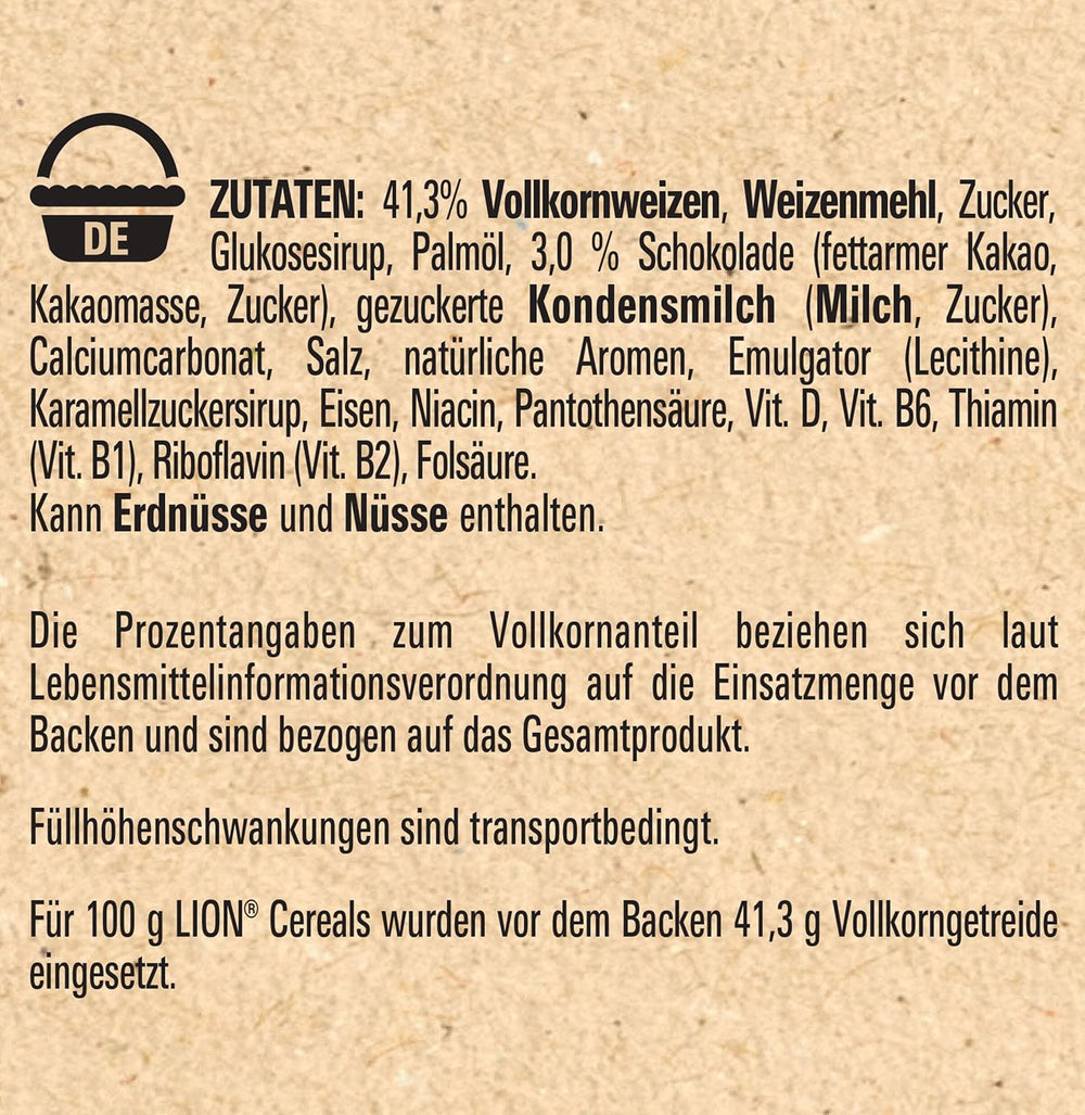 Płatki zbożowe (+20%), płatki czekoladowo-karmelowe i 41% pełnych ziaren, płatki śniadaniowe z witaminami i minerałami, opakowanie 2 szt. (1 x 480 g)