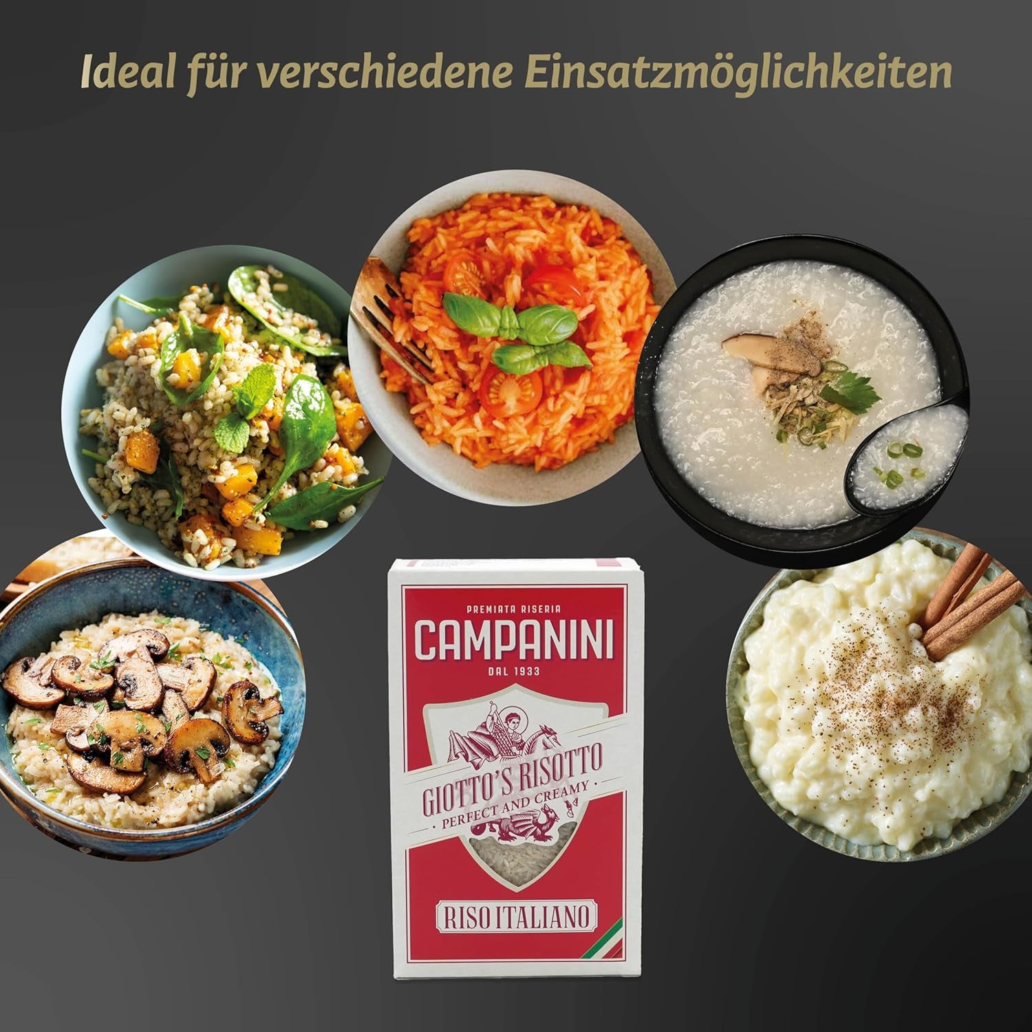 Oryginalny ryż do risotto | Ryż Campanini do risotto | 1000g | z Włoch | Risotto i zupy