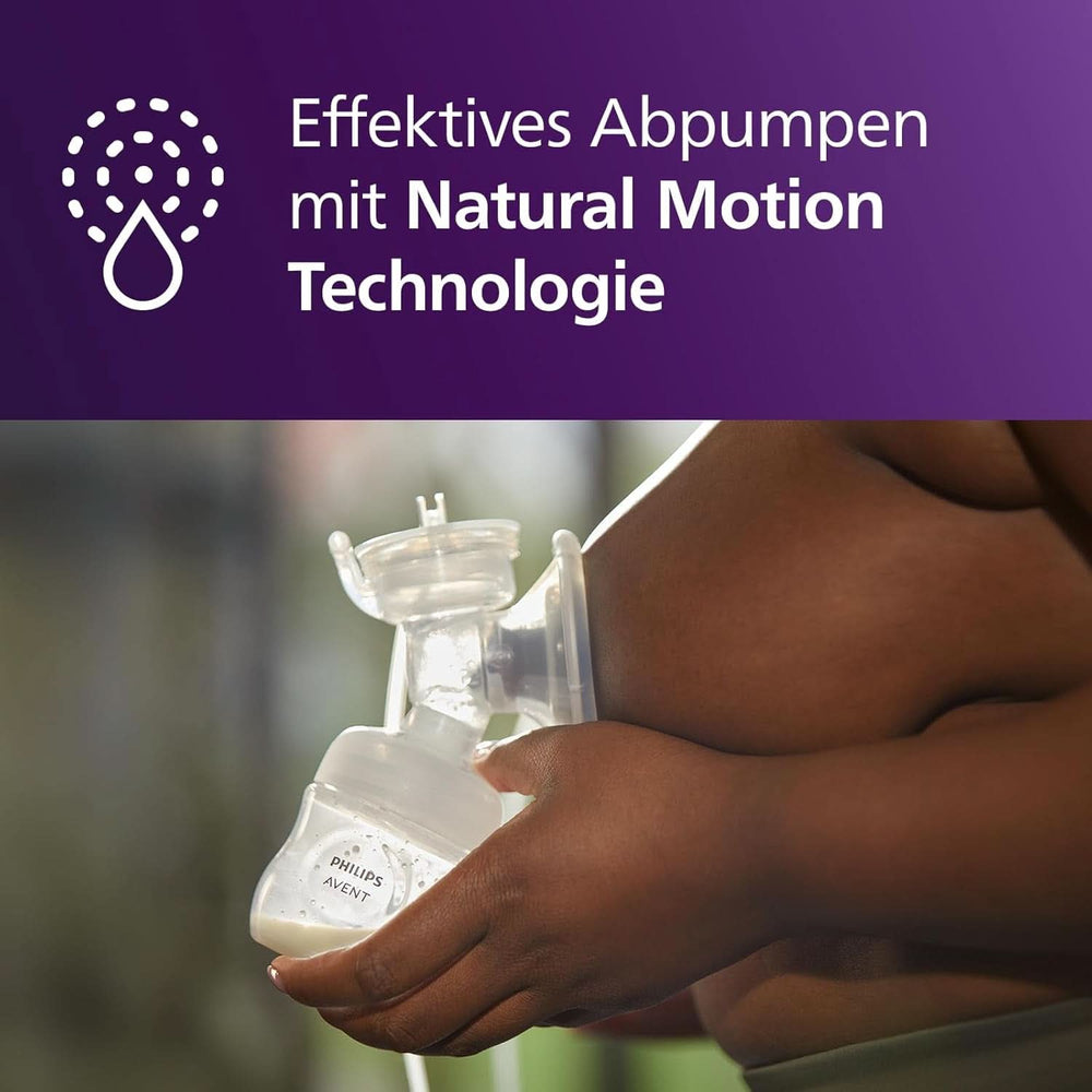 Philips Avent Elektrische Natural Motion Milchpumpe - Zestaw Zum Abpumpen, Aufbewahren Und Füttern Inkl. Flaschen, Schnuller Und Becher (Modell SCD340/31) Żywność i akcesoria do karmienia piersią Sklep Bebe Naty