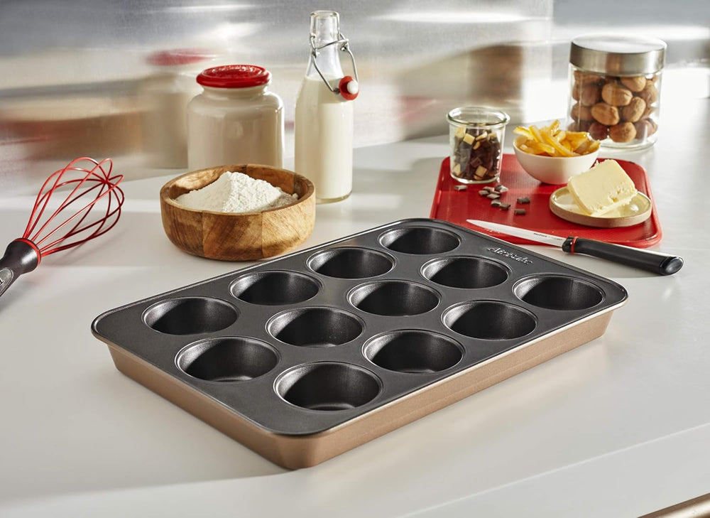 Tefal Airbake J2555014 Muffinform, Antihaftbeschichtung, Karbonstahl, Braun, 29 X 41 Cm Formy i blachy do pieczenia Naty Shop