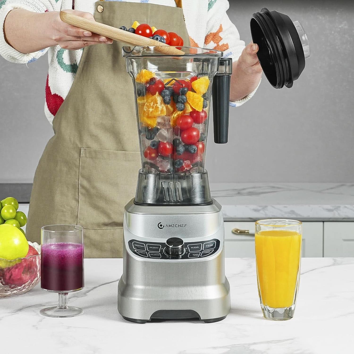Profesjonalny blender AMZ BOSS z 8 regulowanymi prędkościami | Mikser 1800W Matka i Dziecko Naty Shop