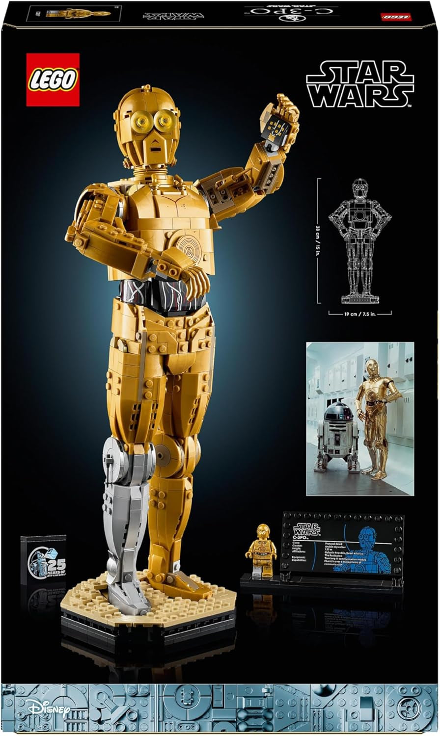 LEGO Star Wars C-3PO B, droid do zbudowania, model do kolekcjonowania, budowania i wystawiania, nostalgiczny pomysł na prezent dla dorosłych i fanów, przedmiot kolekcjonerski, zestaw fantasy 75398 Zestawy do budowania Kup w sklepie LEGO