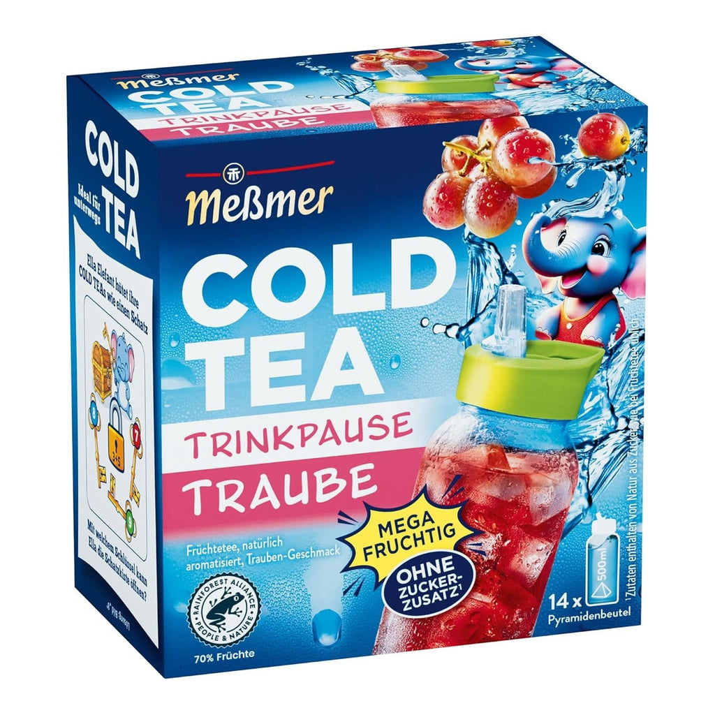 Meßmer Cold Tea Sommer-Beere | 14 pliculețe piramidale | Fără gluten | Fără lactoză | Vegan
