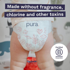 Majtki ekologiczne, rozmiar 7 (17kg+), 16szt, bielizna jednorazowa dla skóry wrażliwej i alergicznej, bezzapachowa, ściągana z boku