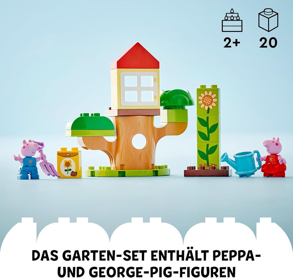 LEGO DUPLO Peppa's Garden With Tree House: Toy Tree, Set de învățare pentru preșcolari de construit și reconstruit cu 2 figuri, Idee de cadou pentru copii de la 2 ani, băieți și fete 10431 Seturi de constructie Besuche den LEGO-Store