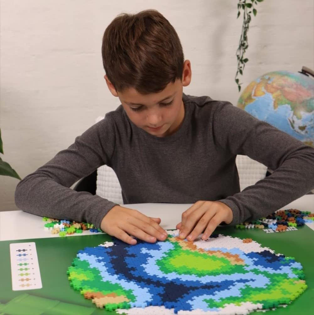 PLUS PLUS Puzzle z klocków Ziemia 800 szt. Globe, Erde