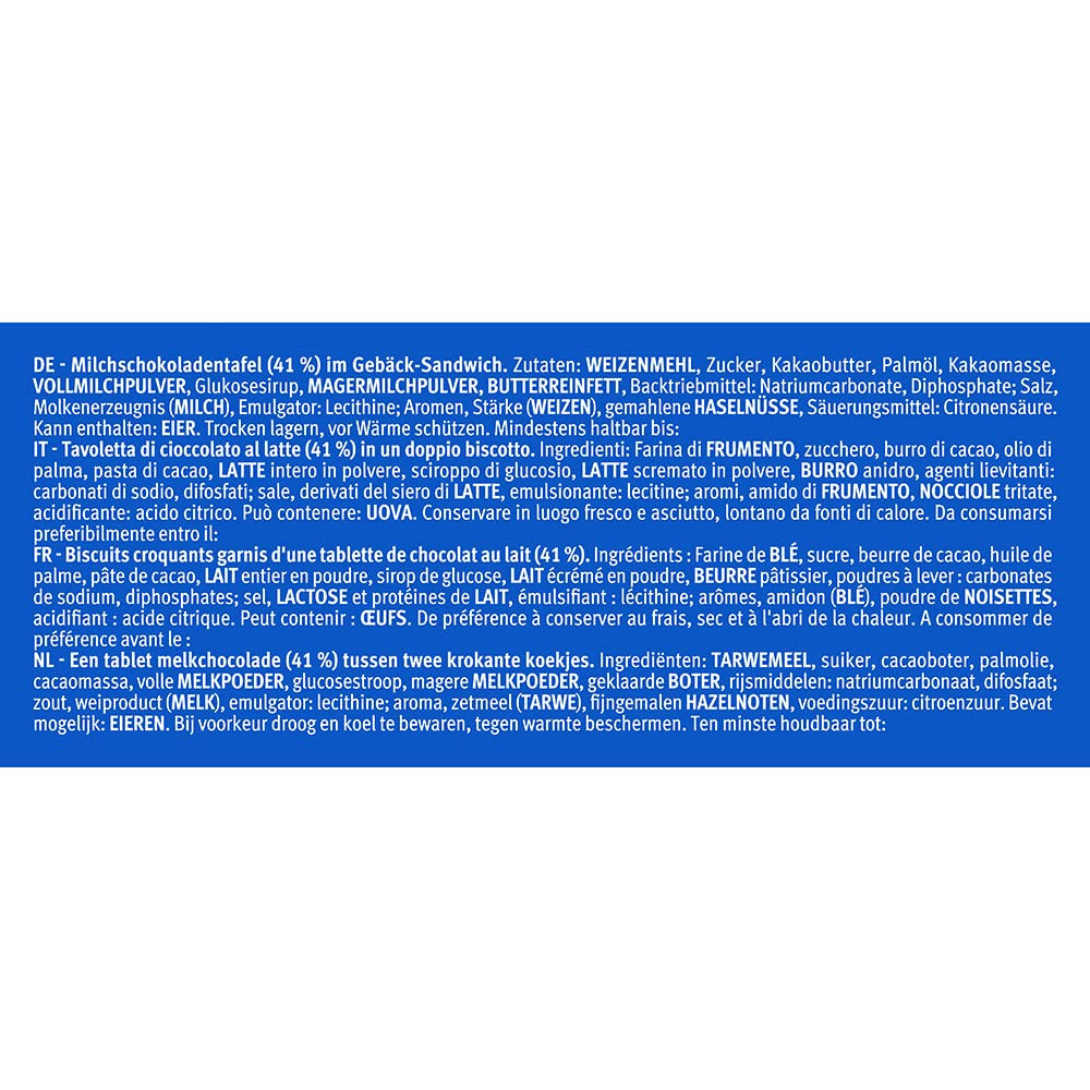 ULEC POPRAWIE! minis Original + Choco&Milk (1 x 1,06 kg), mini batoniki z tabliczką chrupiącej mlecznej czekolady umieszczoną pomiędzy dwoma ciasteczkami, opakowania po 100 porcji