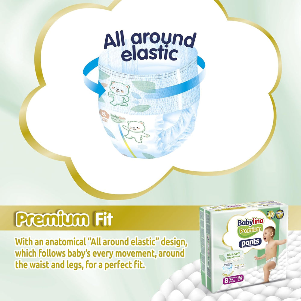 Spodnie Premium rozmiar 8 z ultramiękkim filtrem, XXL (20+ kg), 104 sztuki