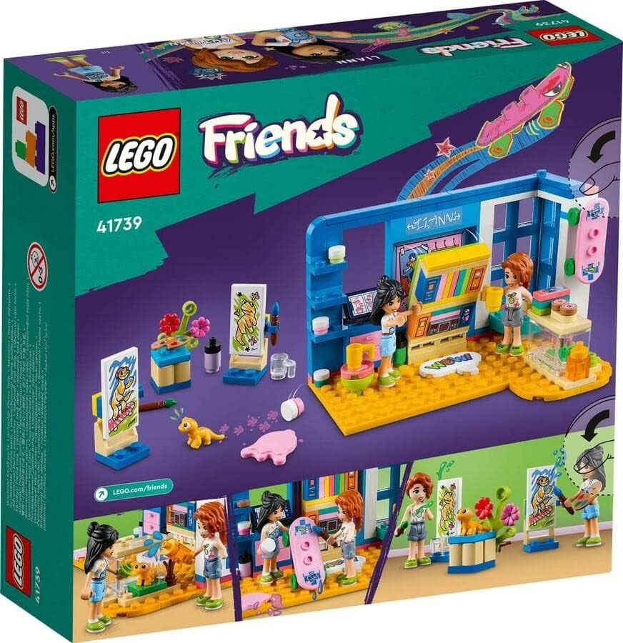 LEGO 41739 Friends Pokój Liann, minizabawka z motywem artystycznym, mały prezent kolekcjonerski z Liann, minilaleczkami Jesień i zwierzaki Zestawy do budowania z serii 2023 Besuche w sklepie LEGO