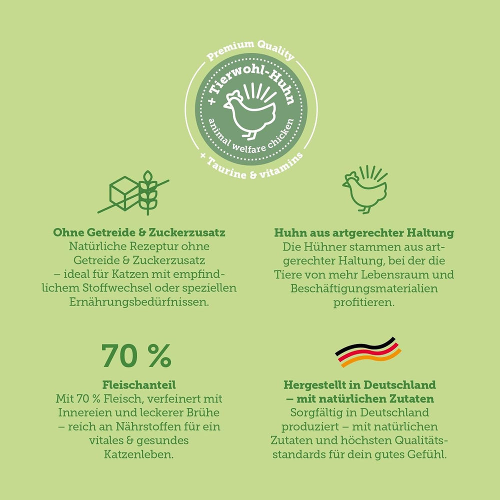MERA Cats Nature Insekt Premium Katzenfutter Nass 12x85g | ohne Zucker und Getreide| Nachhaltig & mit viel Insektenprotein | Adult Katzennassfutter