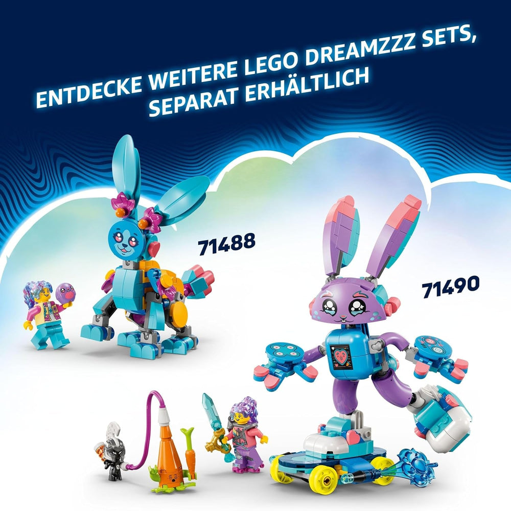 LEGO DREAMZzz Bunchus kreative Tierabenteuer, Spielzeughase für Kinder, 20-in-1 Fantasy-Spielset mit der Minifigur Izzie, Geschenk für Mädchen und Jungen ab 7 Jahren 71488