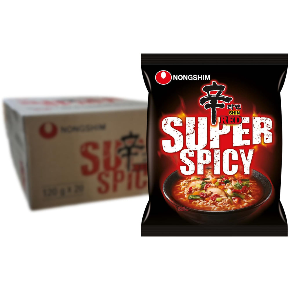 Nongshim - Shin Ramyun Instant Noodles - opakowanie zbiorcze (20 x 120 g) - wygląd produktu może się różnić