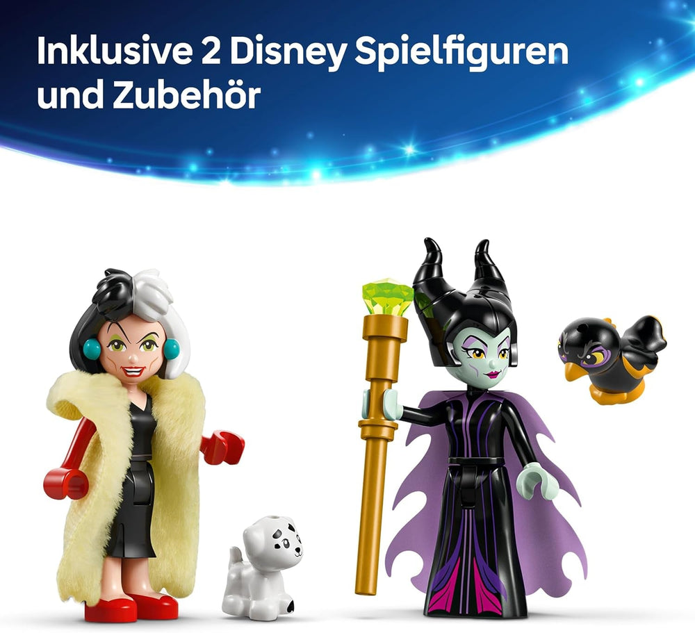 LEGO ǀ Disney Bösewichte Die Kleider von Malefiz und Cruella De Vil - Spielzeug für Jungen und Mädchen ab 9 Jahren - Inkl. 2 Mini-Puppen & 2 Tierfiguren - Geburtstagsgeschenk für Fans 43262